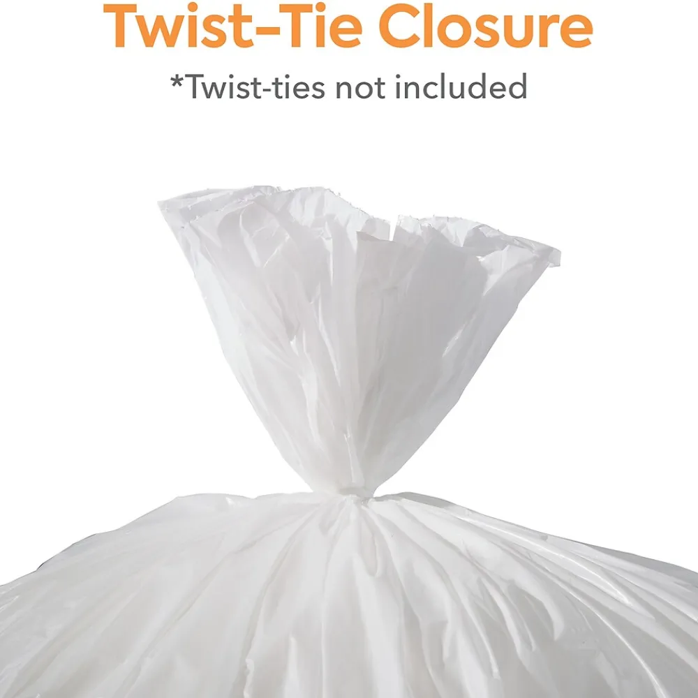 ™ 40-45 Gallon Trash Bag, 40" x 46", Low Density, 0.74 mil, White, 100 Bags/Box (CW18192)<Coastwide Professional