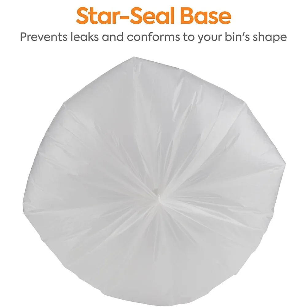 ™ 55-60 Gallon Trash Bag, 38" x 60", High Density, 14 mic, Natural, 200 Bags/Box (CW18201)<Coastwide Professional Clearance