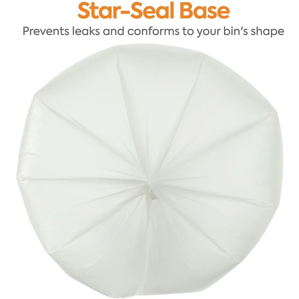 ™ 10 Gallon Trash Bag, 24" x 24", High Density, 6 mic, Natural, 1000 Bags/Box (CW18195)<Coastwide Professional Hot