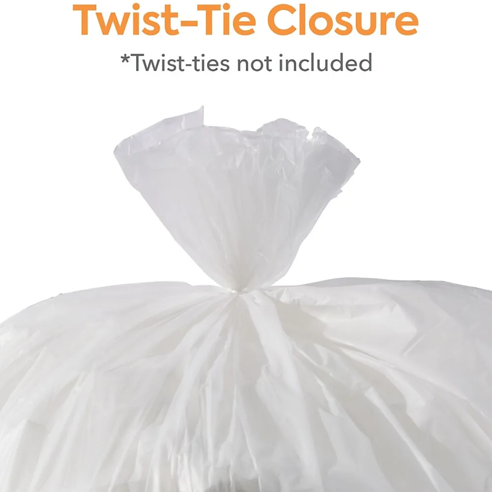 ™ 30-33 Gallon Trash Bag, 33" x 40", High Density, 16 mic, Natural, 250 Bags/Box (CW18200)<Coastwide Professional Outlet
