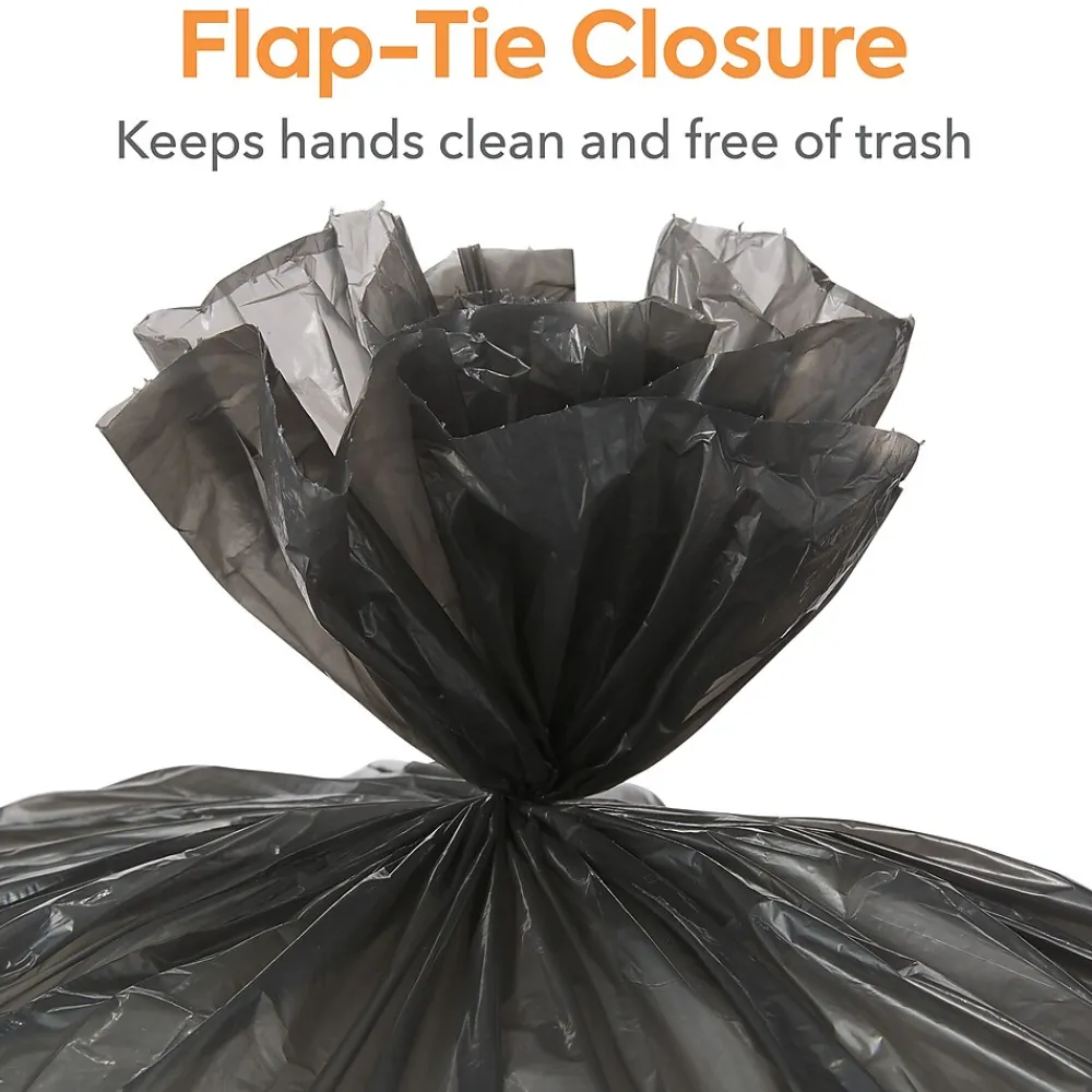 ™ 12-16 Gallon Trash Bag, 24" x 32", Low Density, 0.35 mil, Black, 1000 Bags/Box (CW19245)<Coastwide Professional