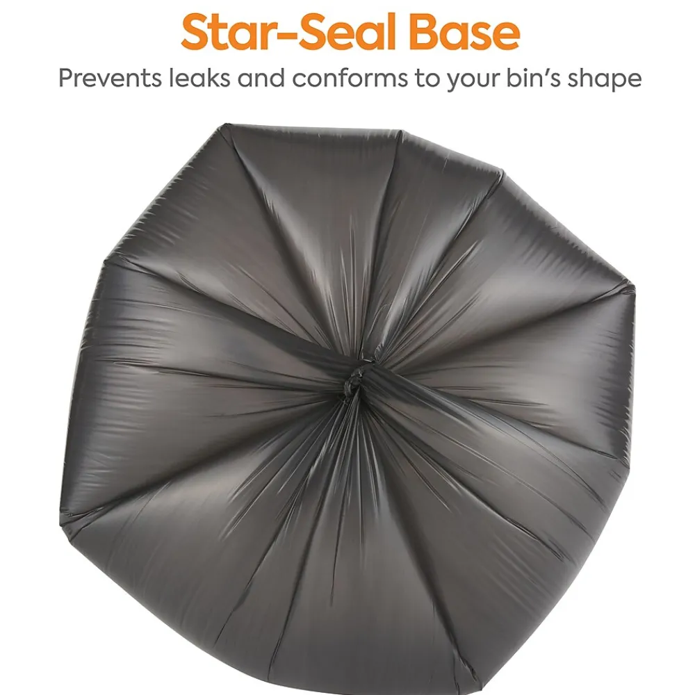 ™ 12-16 Gallon Trash Bag, 24" x 32", Low Density, 0.35 mil, Black, 1000 Bags/Box (CW19245)<Coastwide Professional