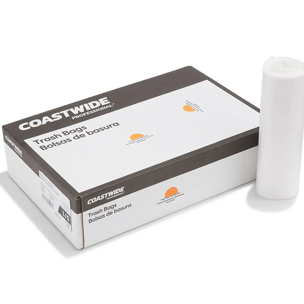 ™ 50-56 Gallon Trash Bag, 43" x 48", High Density, 22 mic, Natural, 150 Bags/Box (CW19244)<Coastwide Professional Online