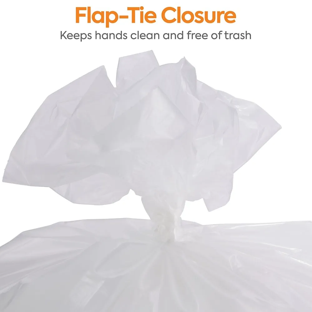 ™ 55-60 Gallon Trash Bag, 38" x 58", Low Density, 1.5 mil, Clear, 100 Bags/Box (CW57404)<Coastwide Professional Outlet