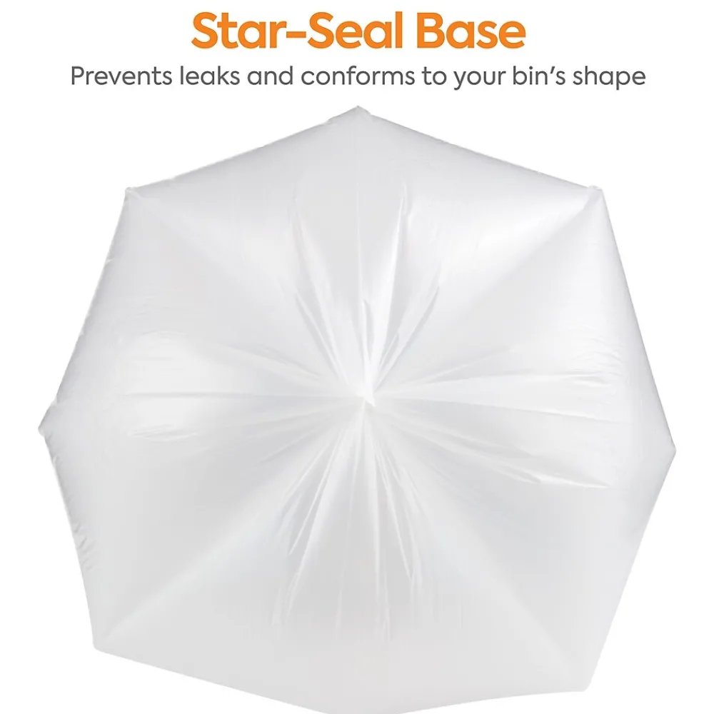 ™ 55-60 Gallon Trash Bag, 38" x 58", Low Density, 1.5 mil, Clear, 100 Bags/Box (CW57404)<Coastwide Professional Outlet