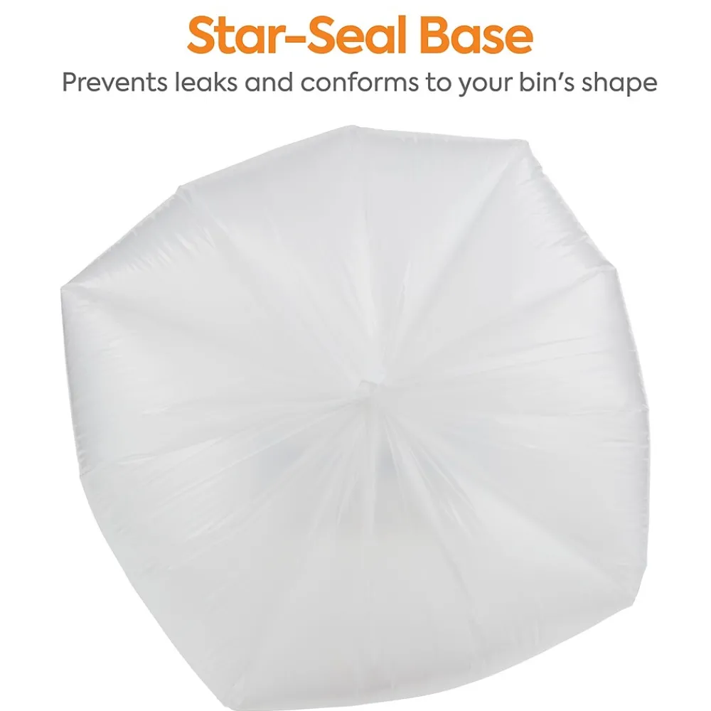 ™ 12-16 Gallon Trash Bag, 24" x 32", Low Density, 0.35 mil, Clear, 1000 Bags/Box (CW57405)<Coastwide Professional