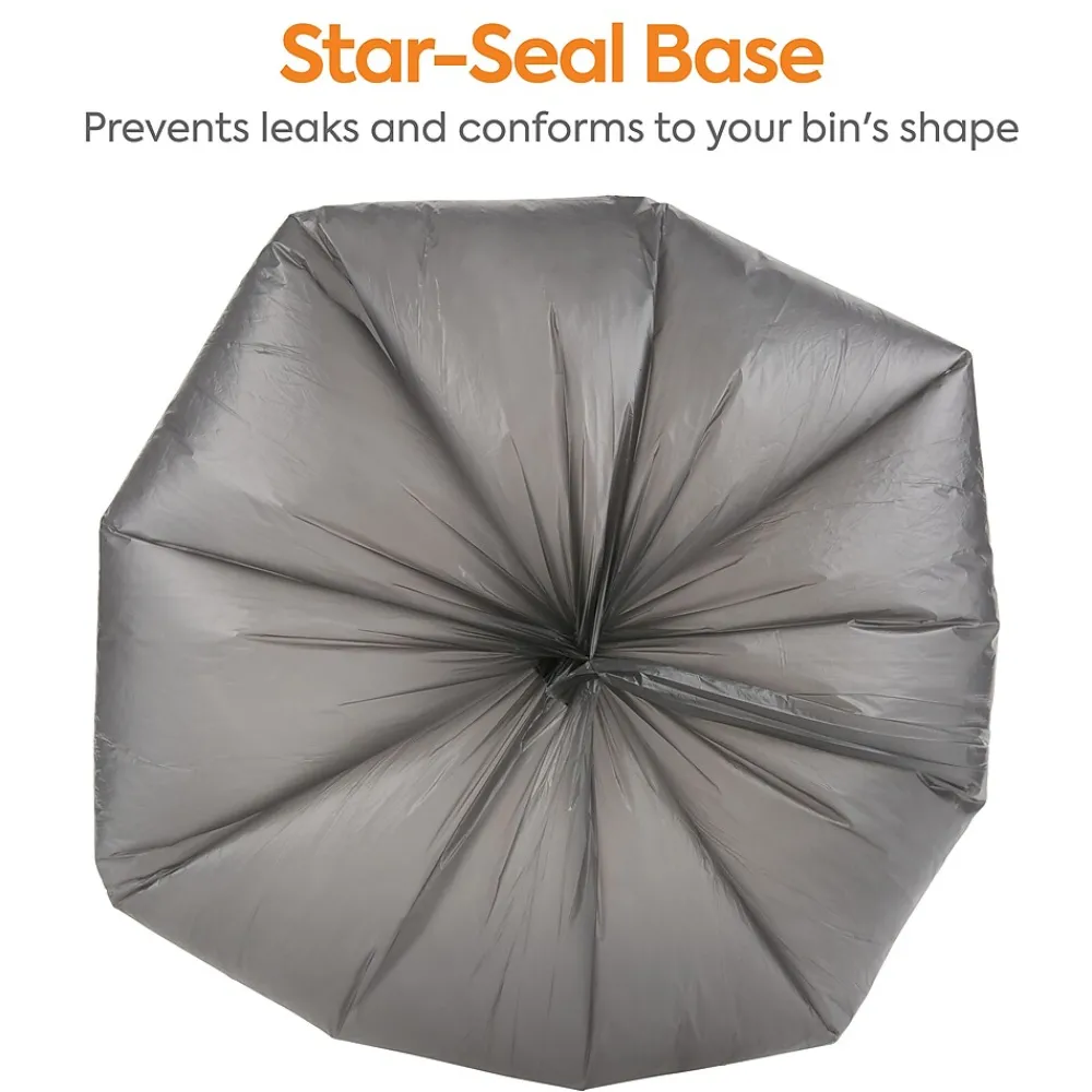 ™ 12-16 Gallon Trash Bag, 24" x 33", High Density, 8 mic, Black, 1000 Bags/Box (CW50709)<Coastwide Professional