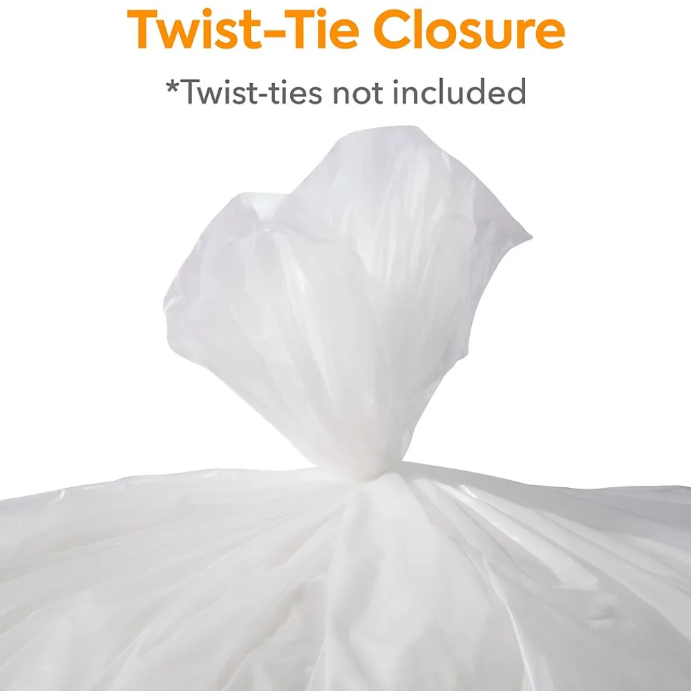 ™ AccuFit 55 Gallon Trash Bag, 40" x 53", Low Density, 1.3 mil, Clear, 100 Bags/Box (CW25527)<Coastwide Professional Sale