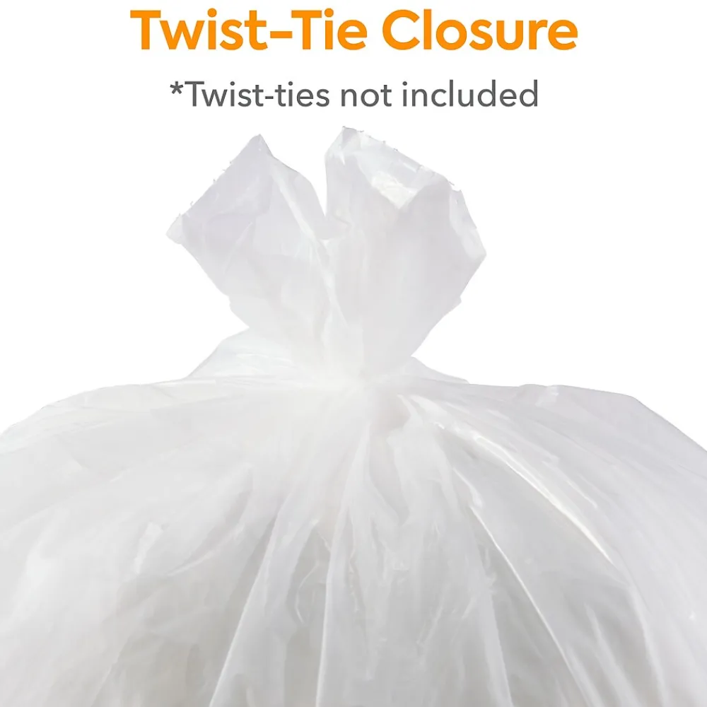 ™ AccuFit 32 Gallon Trash Bag, 33" x 44", Low Density, 0.9 mil, Clear, 100 Bags/Box (CW57401)<Coastwide Professional New