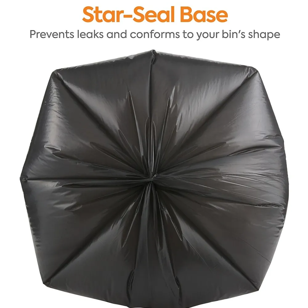™ AccuFit 44 Gallon Trash Bag, 37" x 50", Low Density, 1.3 mil, Black, 100 Bags/Box (CW22752)<Coastwide Professional New