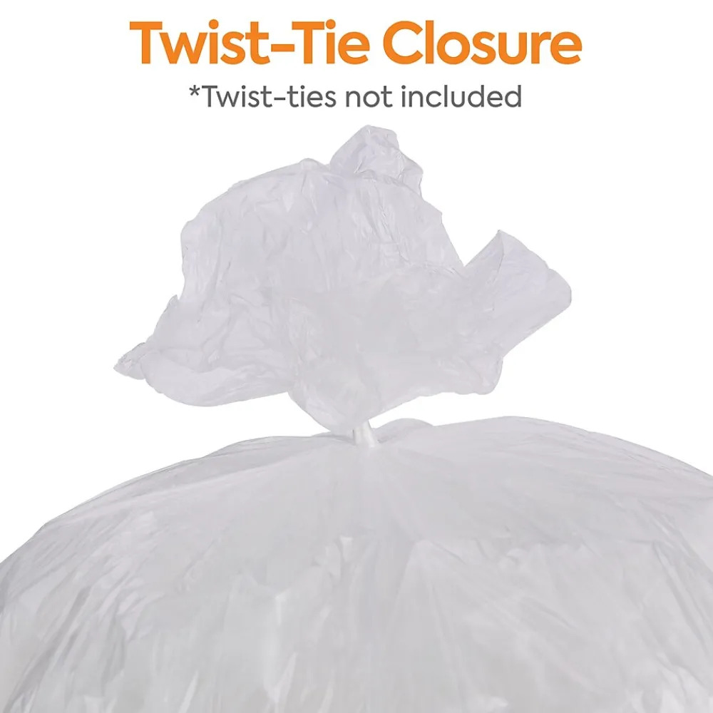™ AccuFit 16 Gallon Trash Bag, 24" x 33", High Density, 6 mic, Natural, 1000 Bags/Box (CW18196)<Coastwide Professional Online