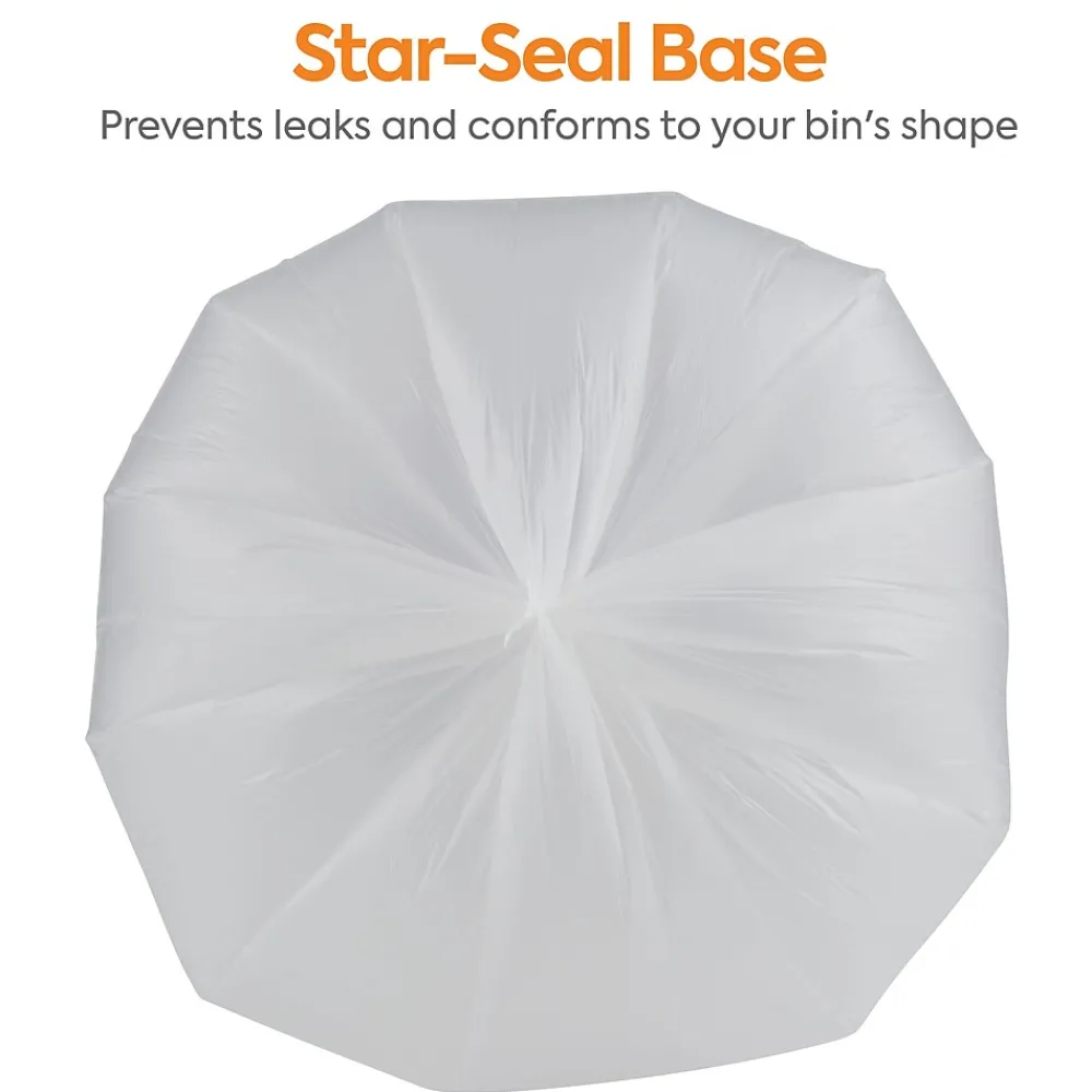™ AccuFit 16 Gallon Trash Bag, 24" x 33", High Density, 6 mic, Natural, 1000 Bags/Box (CW18196)<Coastwide Professional Online