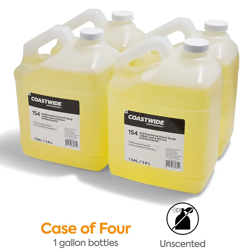 Antibacterial Liquid Hand Soap Refill, 1 Gal., 4/Carton (CW153RU01-ACT)<Coastwide Professional Online