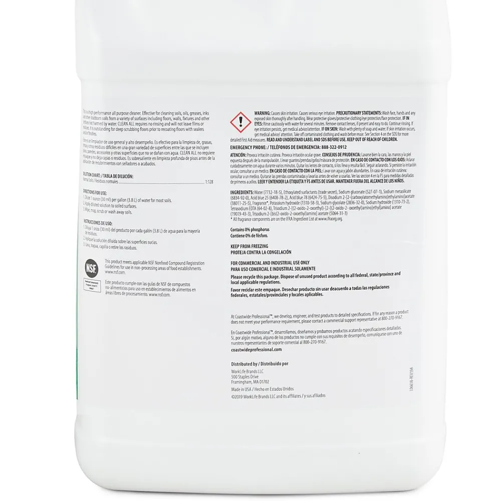 Degreaser Clean All, 3.78L, 4/CT (CW310001-A)<Coastwide Professional Clearance