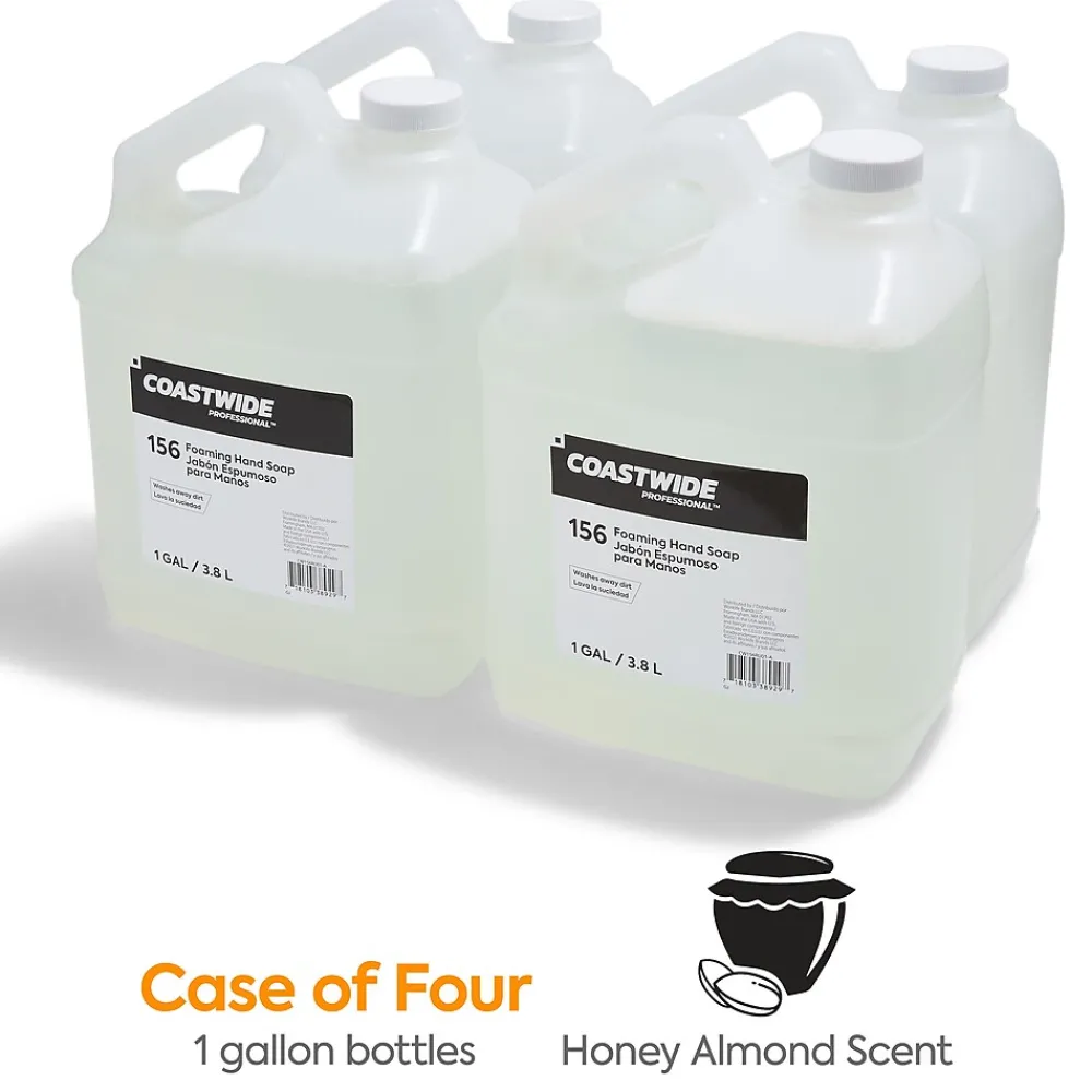 Foaming Hand Soap Refill, Honey Almond Scent, 1 Gal., 4/Carton (CW156RU01-ACT)<Coastwide Professional Online