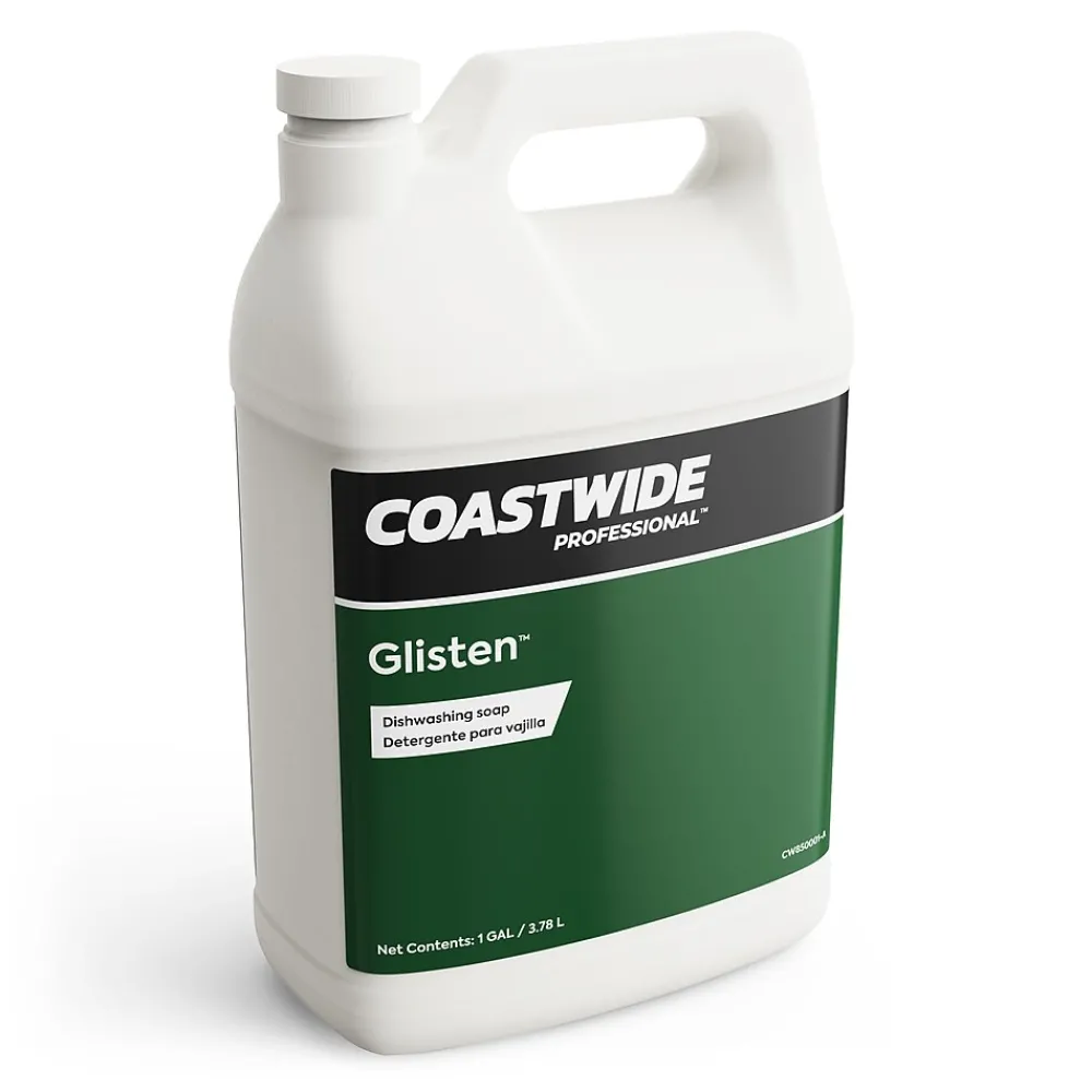 ™ Glisten Liquid Dish Soap, Lemon, 128 oz., 4/Carton (CW850001-A)<Coastwide Professional Outlet