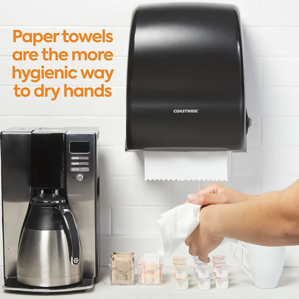 Coastwide Professional ™ Hardwound Paper Towels, 1-Ply, 350 ft./Roll, 12 Rolls/Carton (CW21813)
