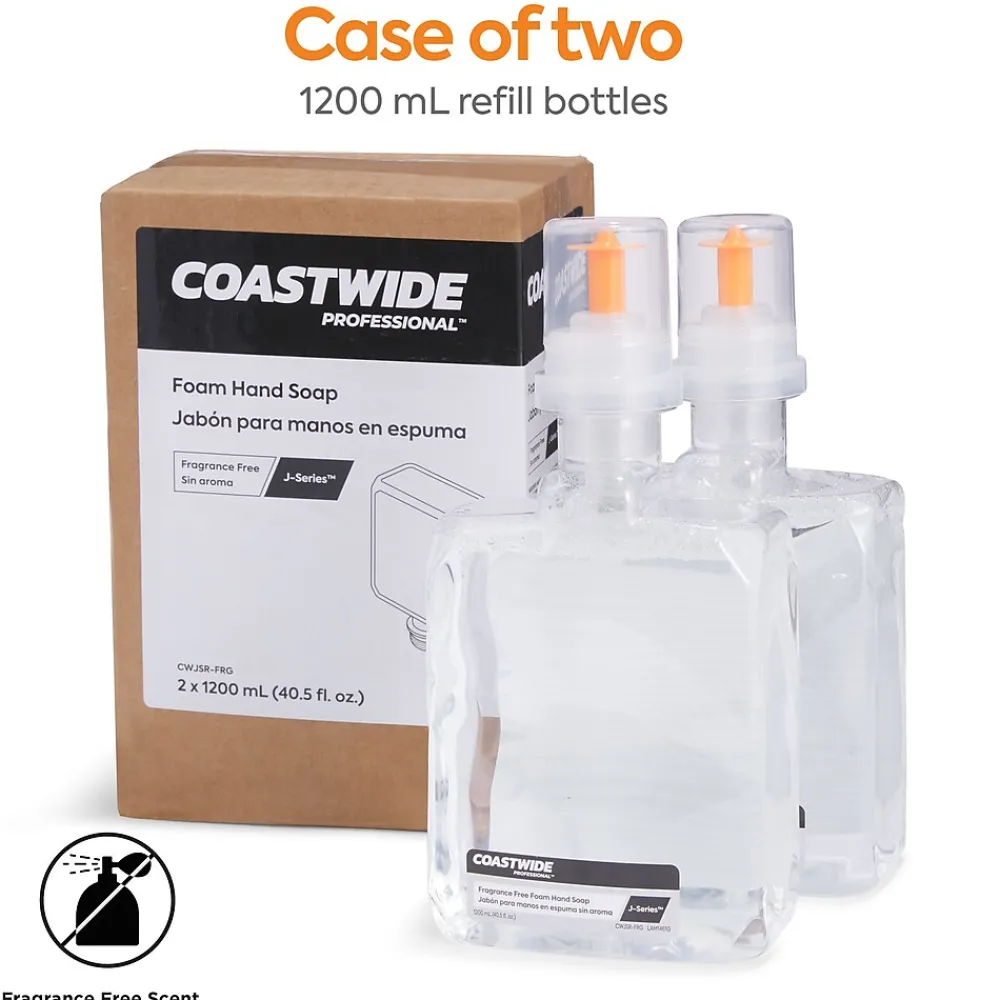 J-Series Foaming Hand Soap, 1200 mL, 2/Carton (CWJSR-FRG)<Coastwide Professional Outlet