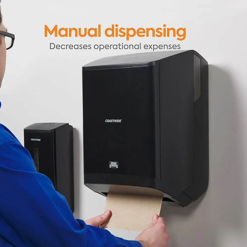 J-Series Manual Hardwound Paper Towel Dispenser, Black (CWJMHT-B-CC)<Coastwide Professional Sale