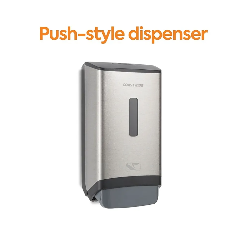 ™ J-Series Wall Mounted Hand Soap Dispenser, Black/Metallic (CWJMS-S-CC)<Coastwide Professional Sale