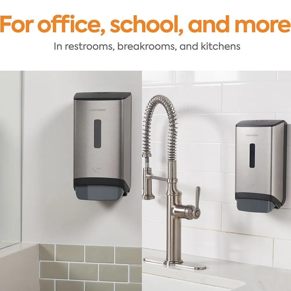 ™ J-Series Wall Mounted Hand Soap Dispenser, Black/Metallic (CWJMS-S-CC)<Coastwide Professional Sale