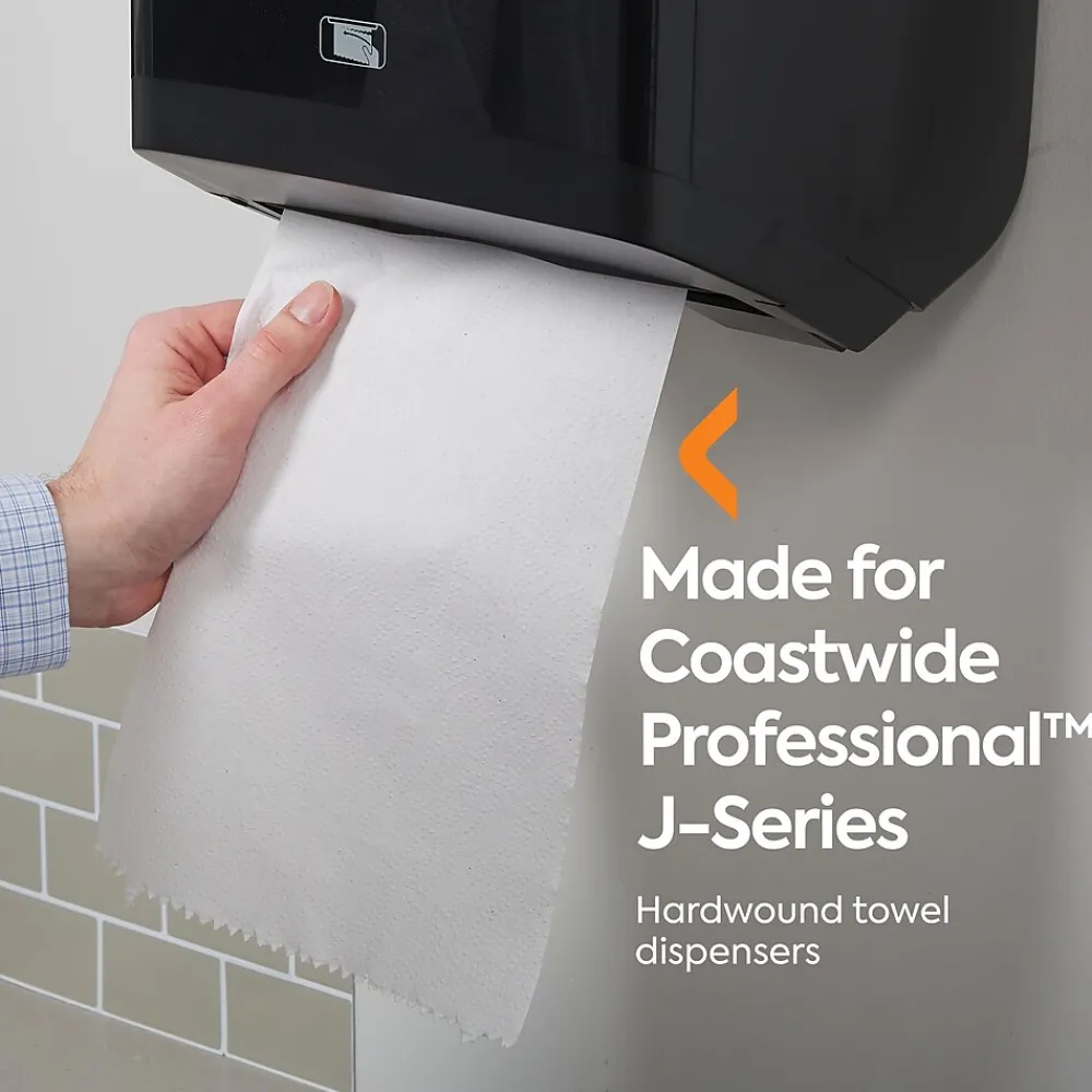 Coastwide Professional ™ J-Series Hardwound Paper Towels, 1-ply, 800 ft./Roll, 6 Rolls/Carton (CWJHT-WHT)