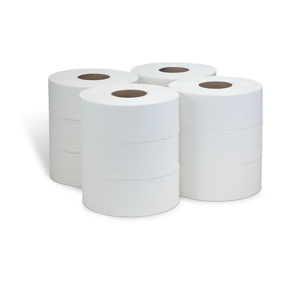 ™ 1-Ply Jumbo Toilet Paper, White, 2000 ft./Roll, 12 Rolls/Carton (CW26214)<Coastwide Professional