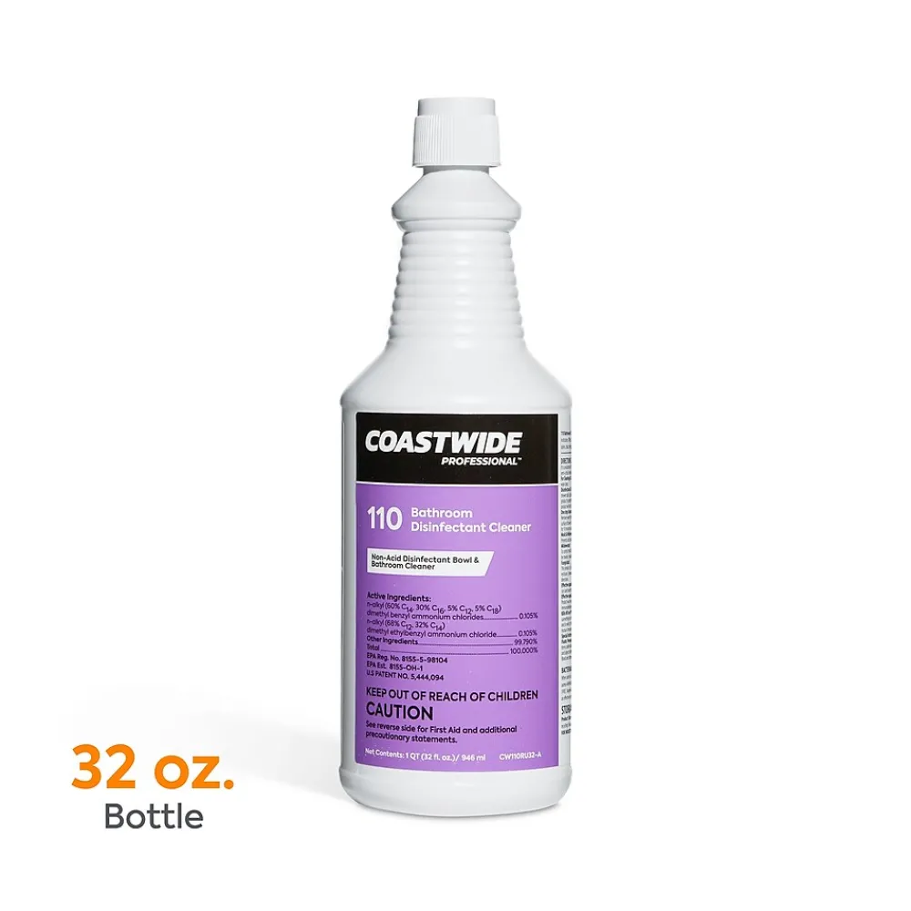 Restroom Cleaner Non-Acid Disinfectant Bathroom Cleaner, 32 Oz. (CW110RU32-A)<Coastwide Professional Hot