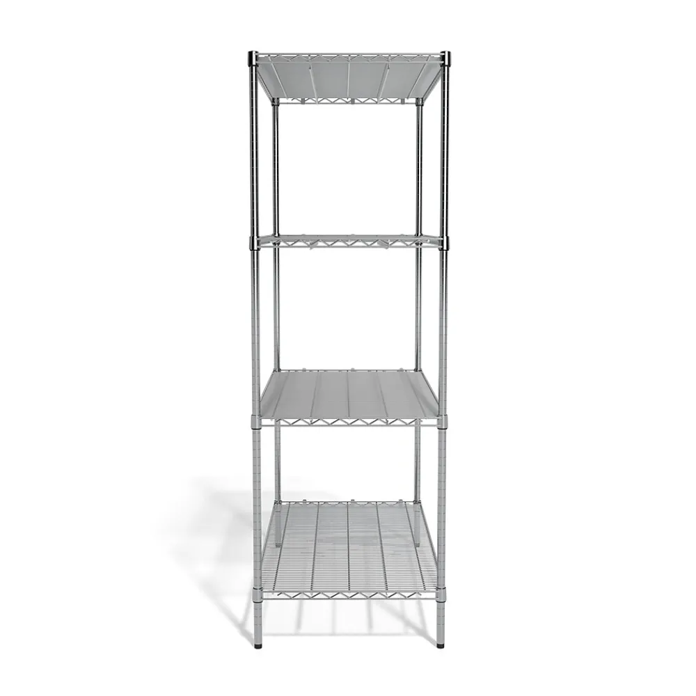 Shelving*Coastwide Professional ™ 4-Shelf Wire Unit, 48"W, Chrome (CW25474)
