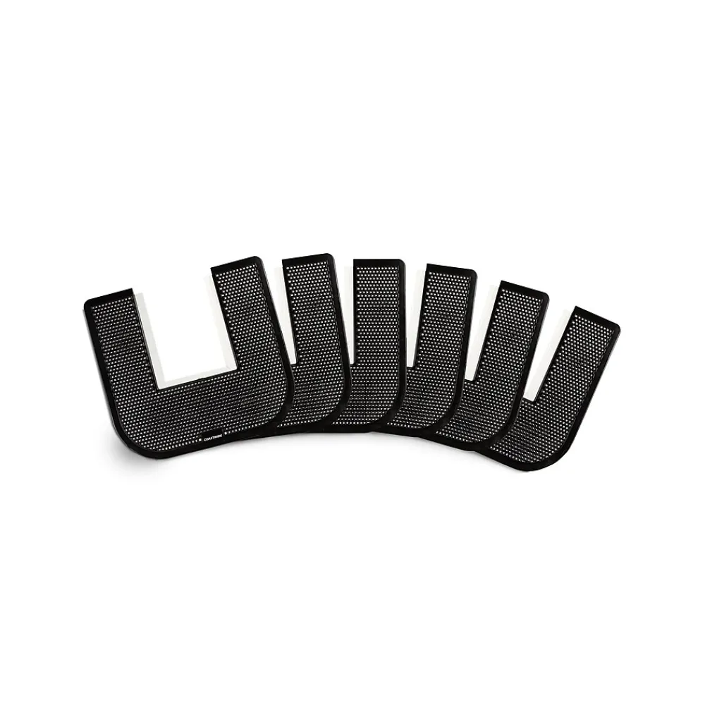 Coastwide Professional ™ Toilet Floor Mat, 17.5" x 20.5", Black, 6/Carton (CW24768)