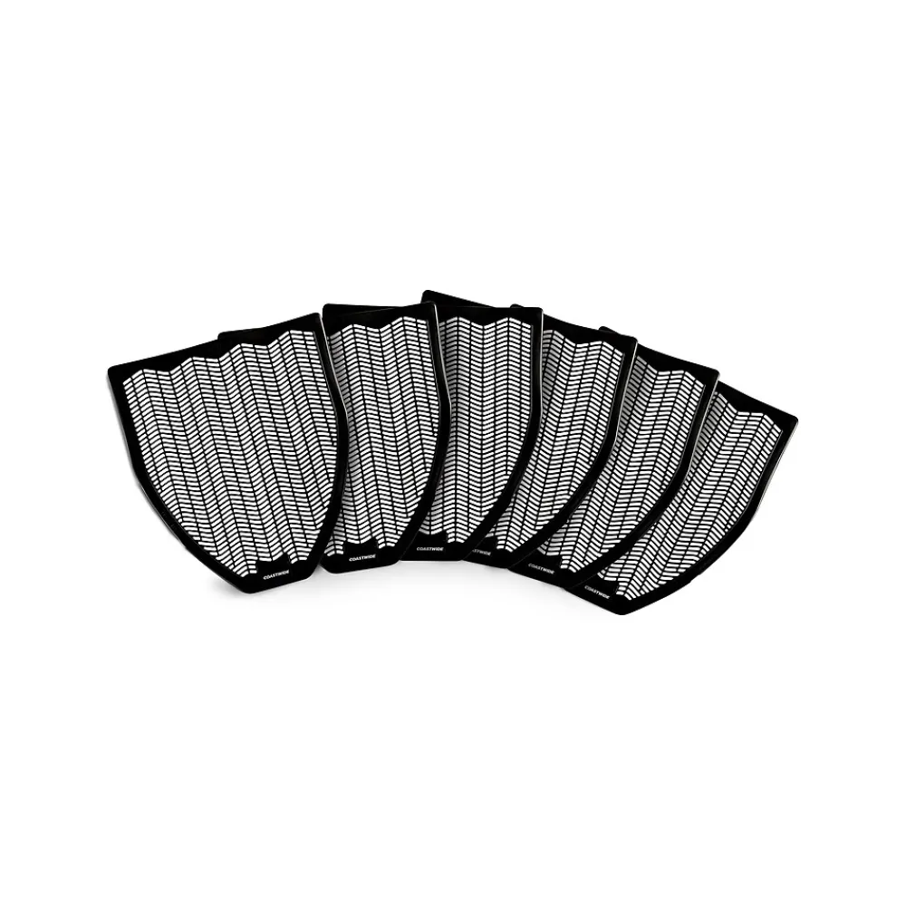 Coastwide Professional ™ Urinal Floor Mat, 17.5" x 20.5", Black, 6/Carton (CW24767)