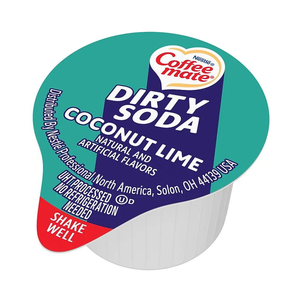 Coffee mate Dirty Soda Coconut Lime Dairy Free Liquid Creamer, 0.38 fl. oz., 50/Box (12601355)