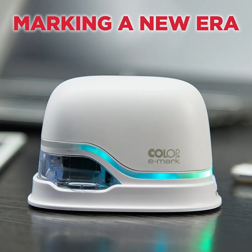 Stamps & Stamp Pads|COLOP e-mark Electronic Digital Stamp and Marking Device, Cyan/Magenta/Yellow Ink (039201)