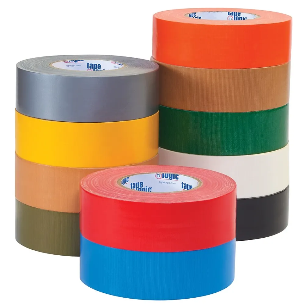 Clearance SI Products Colored Duct Tape, White, 2" x 60 yards, 3/Pack