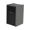 EarthCraft Plastic Outdoor Trash Can, 32 Gallon, Gray/Black (71SLFR32-01560)<Commercial Zone Discount
