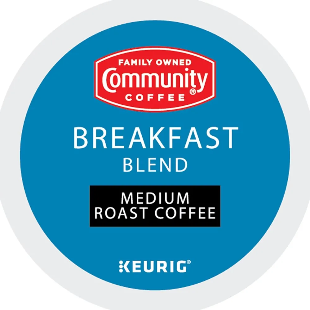 Community Coffee Breakfast Blend Coffee Keurig® K-Cup® Pods, Medium Roast, 24/Box (5000374324)