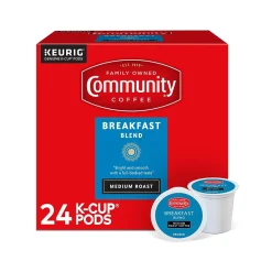 Community Coffee Breakfast Blend Coffee Keurig® K-Cup® Pods, Medium Roast, 96/Carton (5000374324CT)