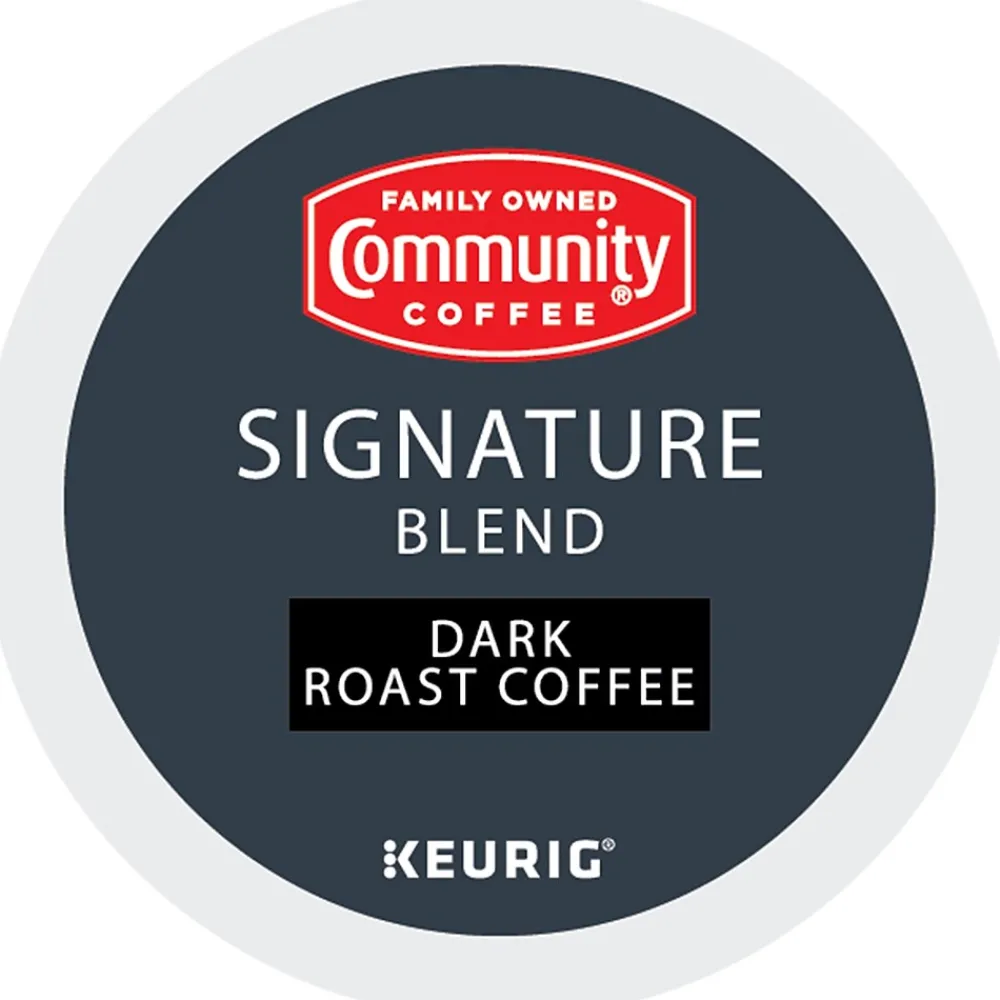 Community Coffee Signature Blend Coffee Keurig® K-Cup® Pods, Dark Roast, 24/Box (5000374328)