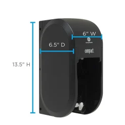 Compact® 2-Roll Vertical Coreless Toilet Paper Dispenser by GP PRO, Black (56790A)<Georgia-Pacific Best