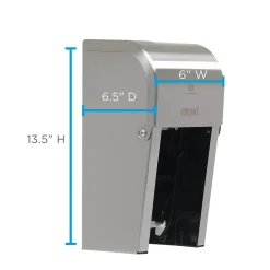 Compact 2-Roll Vertical Coreless Toilet Paper Dispenser by GP PRO, Stainless (56782)<Georgia-Pacific Clearance