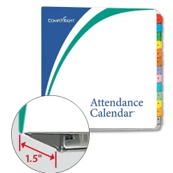 Hr Forms*ComplyRight 2025 Attendance Calendar Set, 100 Forms/Pack (A1411W16PK100)