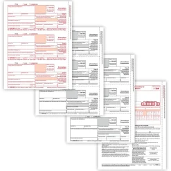 Tax Forms*ComplyRight 2024 1099-NEC Tax Form, 3-Part, 3-Up, Copy A, B, C/2, 1096 Transmittal, 100/Pack (NEC6102100)