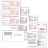 Tax Forms*ComplyRight 2024 1099-NEC Tax Form 25 self-seal envelopes, 4-Part, 3-Up, Copy A, B, C/2, 1096 Transmittal, 25/Pack (NEC6103E25)