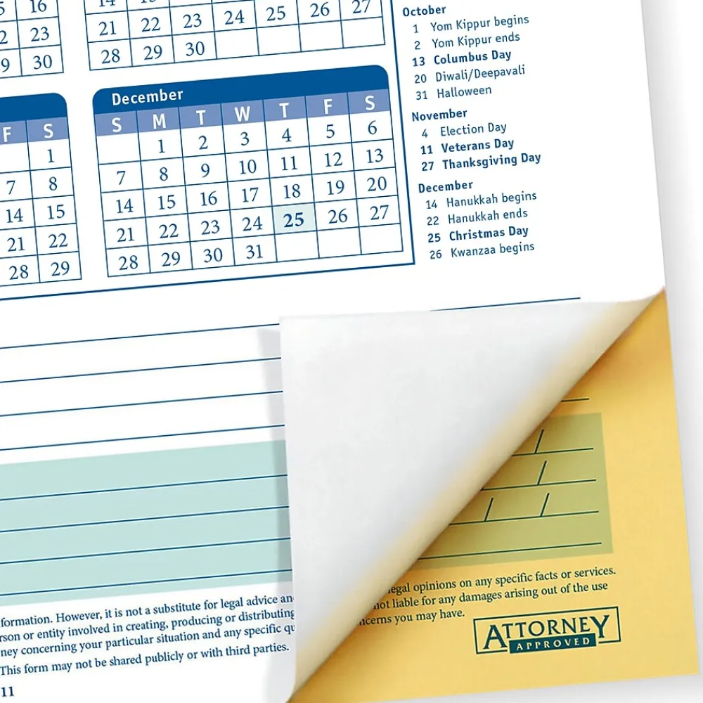 Hr Forms*ComplyRight 2025 Time Off Request and Approval Form, 2-Part, 50 Forms/Pack (A0030)