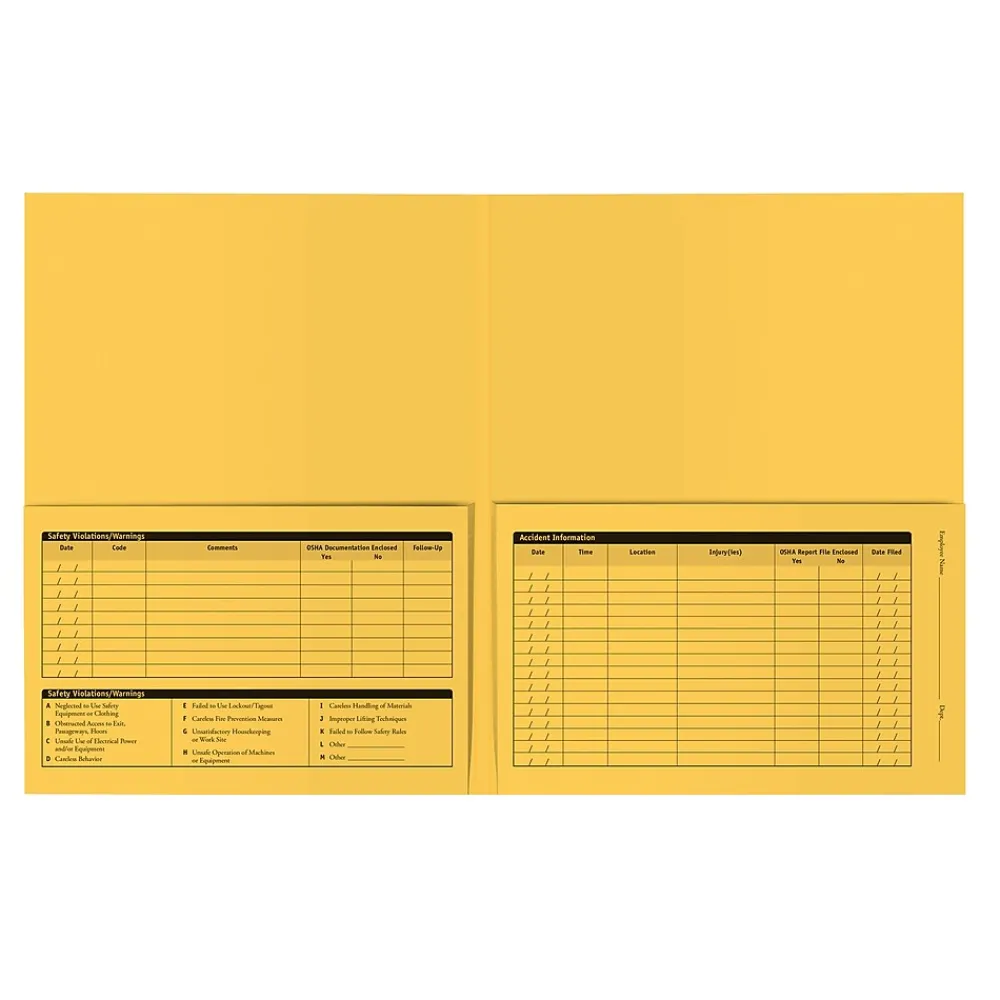 Hr Forms*ComplyRight ™ Employee Safety and Training Records Folder, Pack of 25 (A2210)