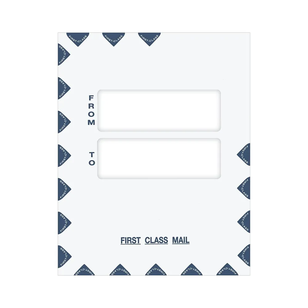 Best ComplyRight First Class Moisture Seal Tax Envelope, 9.5" x 12", White/Blue, 50/Pack (PES45)