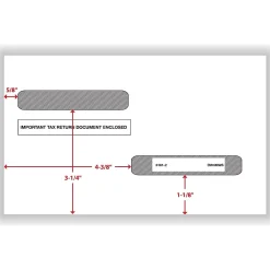 Tax Forms*ComplyRight Self Seal 1099-R Tax Double-Window Envelope, 5.63
