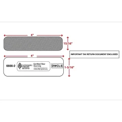 Online ComplyRight Self Seal Security Tinted Double-Window Tax Envelopes, 5 5/8