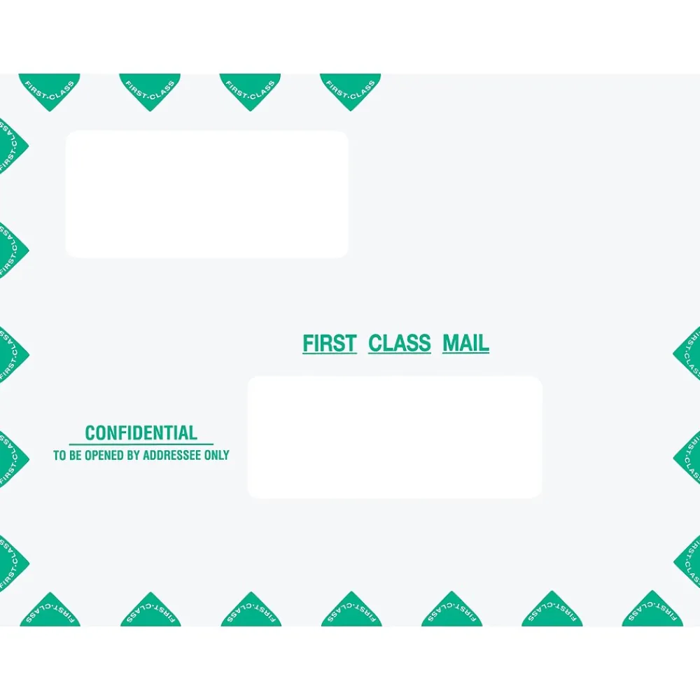 New ComplyRight Self-Seal Tax Envelope, 10" x 13", White/Green, 50/Pack (PEB02)