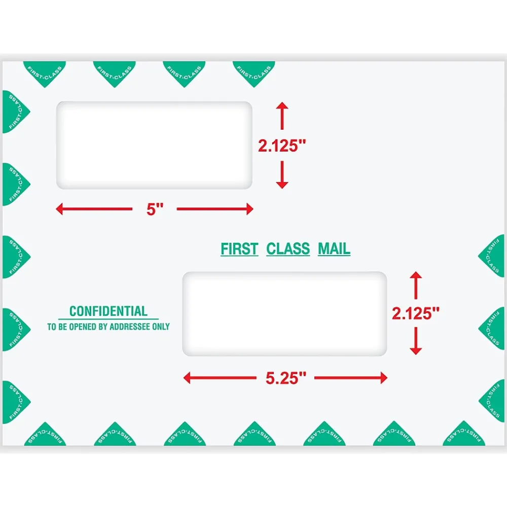 New ComplyRight Self-Seal Tax Envelope, 10" x 13", White/Green, 50/Pack (PEB02)
